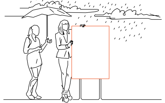 Allwetter-Leichtplakate – Freie Form